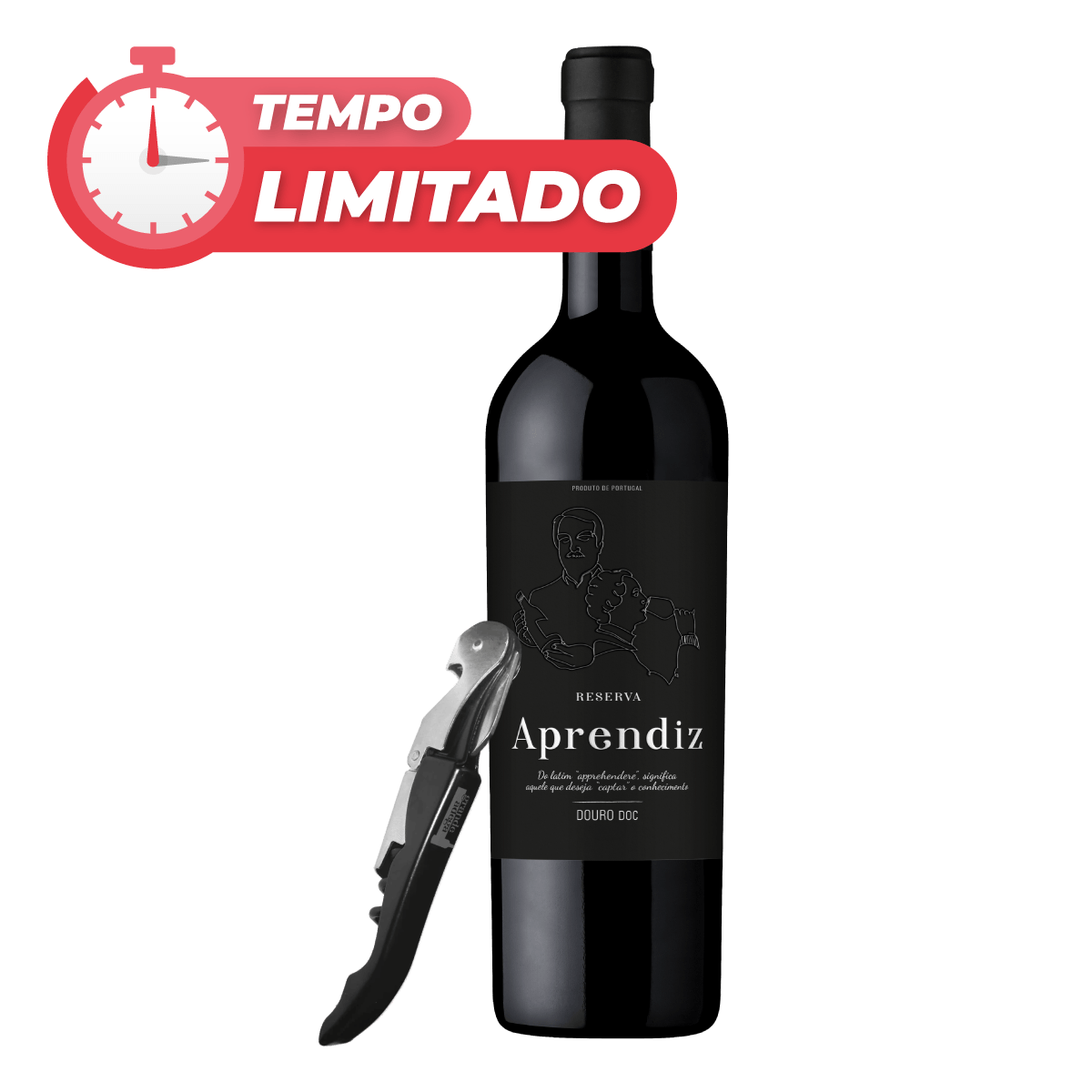 Kit Especial Dia dos Professores (Vinho Aprendiz DOC + Saca-Rolhas Grátis)