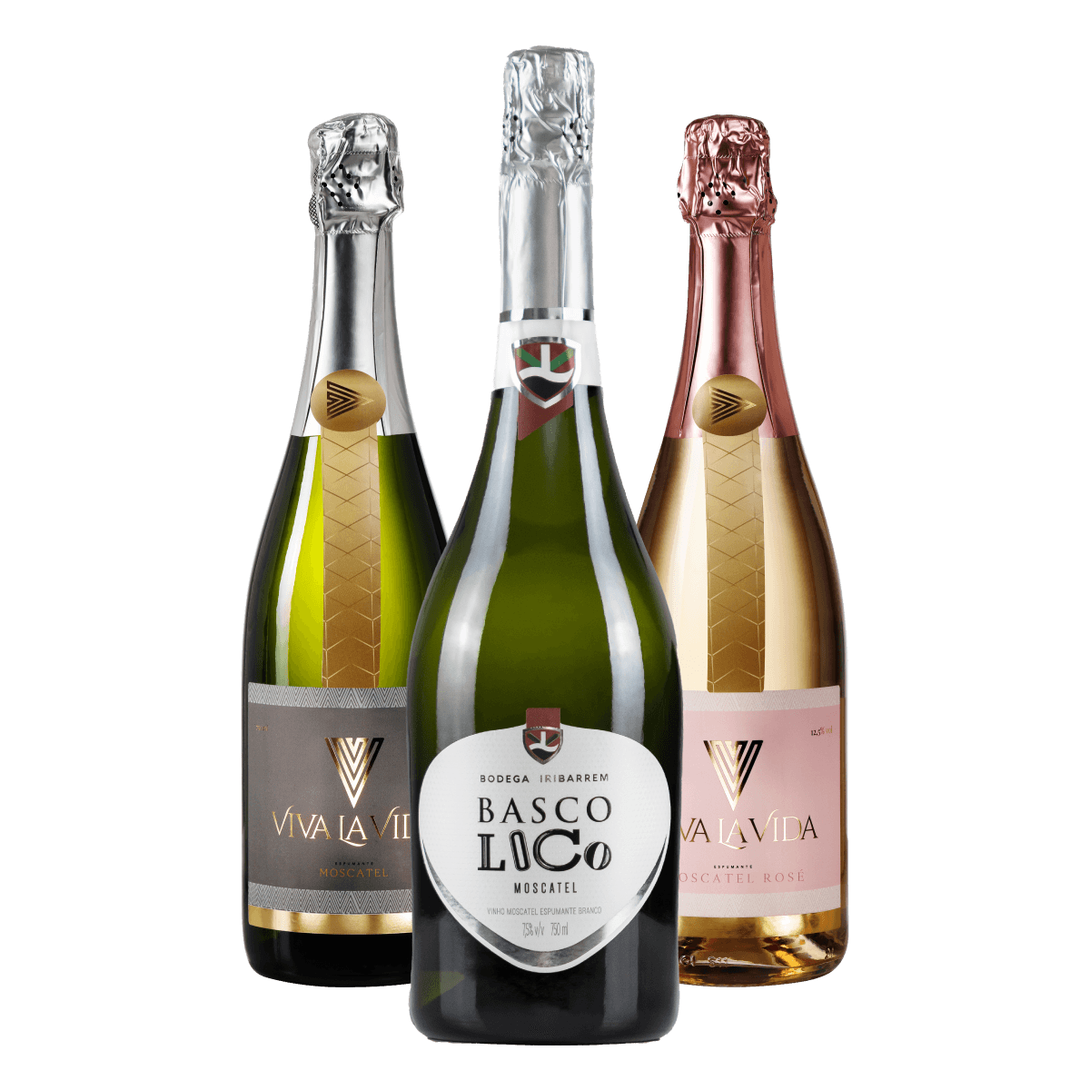 Kit Os 3 Moscatéis (3 Espumantes Suaves)