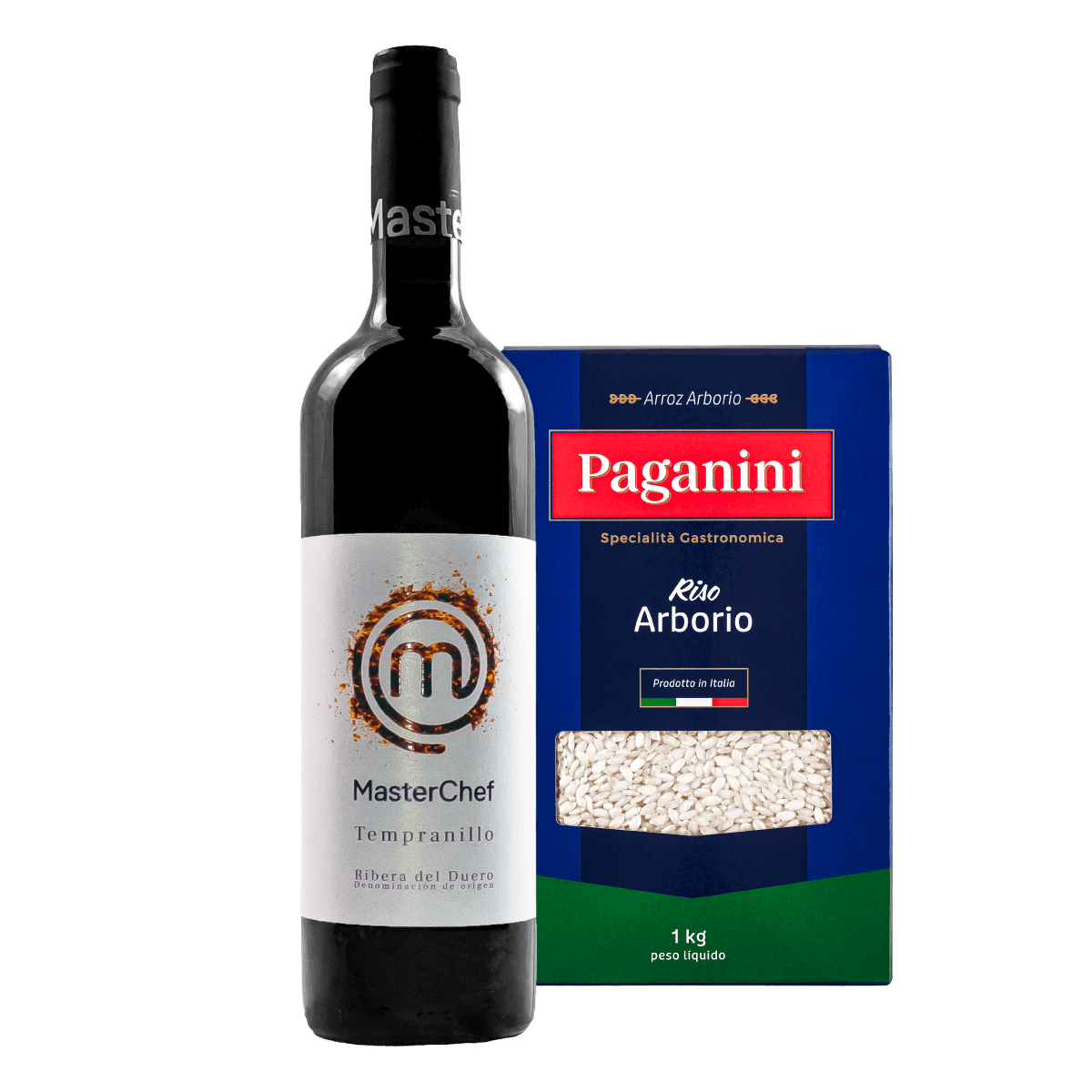 Kit Risoto Harmonizado (Arroz Arborio Paganini + Vinho MasterChef)