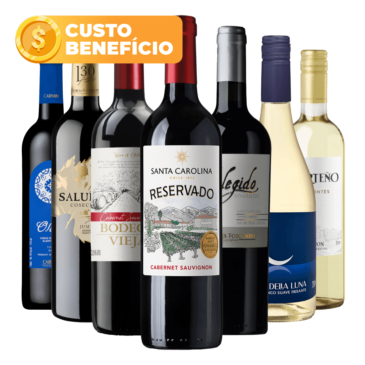 Kit 7 Vinhos Bons e Baratos